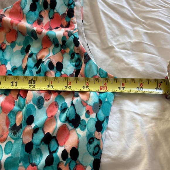 Copy Coral and Turquoise Sleeveless Dress size 4 - Picture 6 of 6